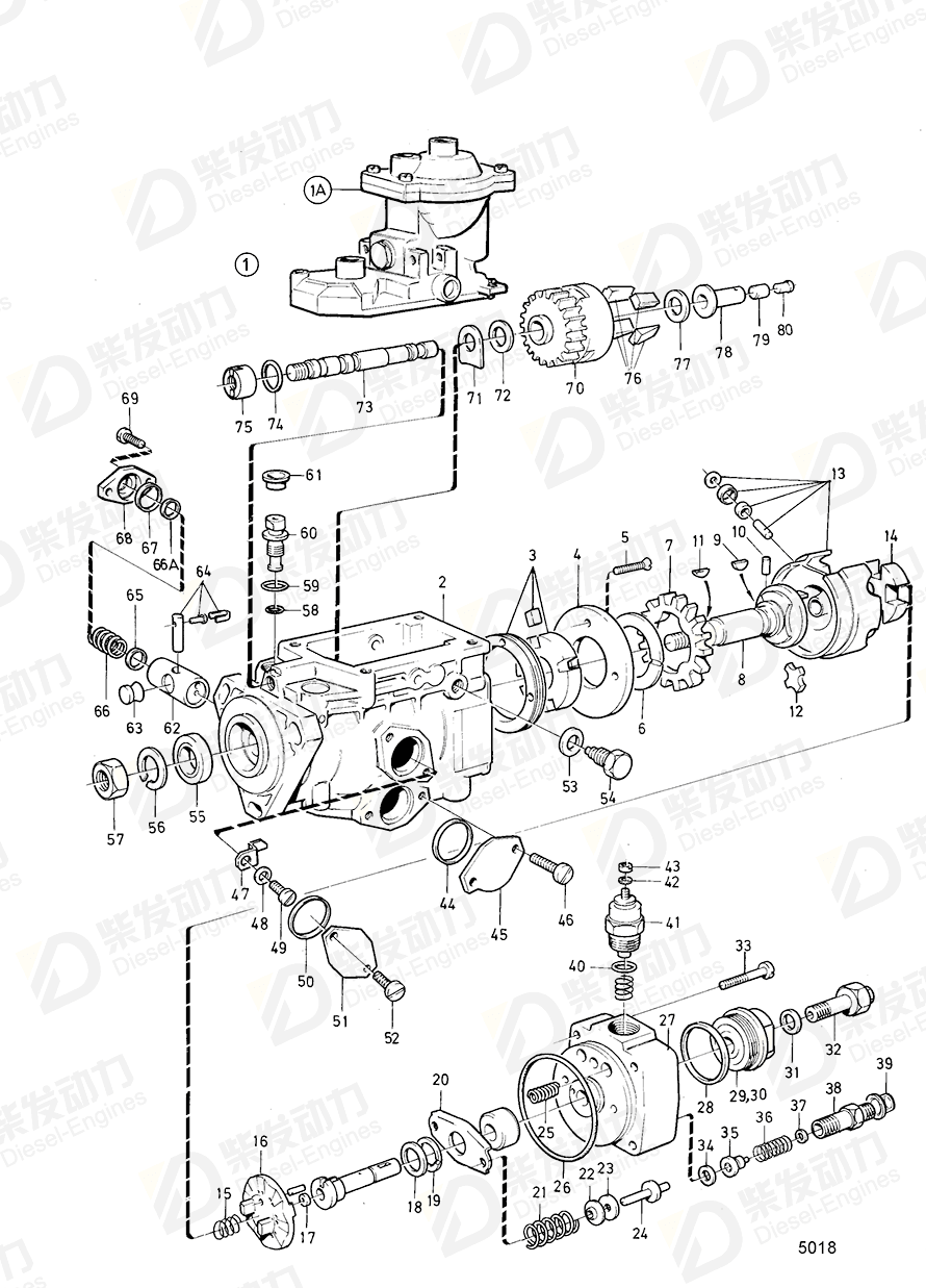 VOLVO stop solenoid 1257676 Drawing